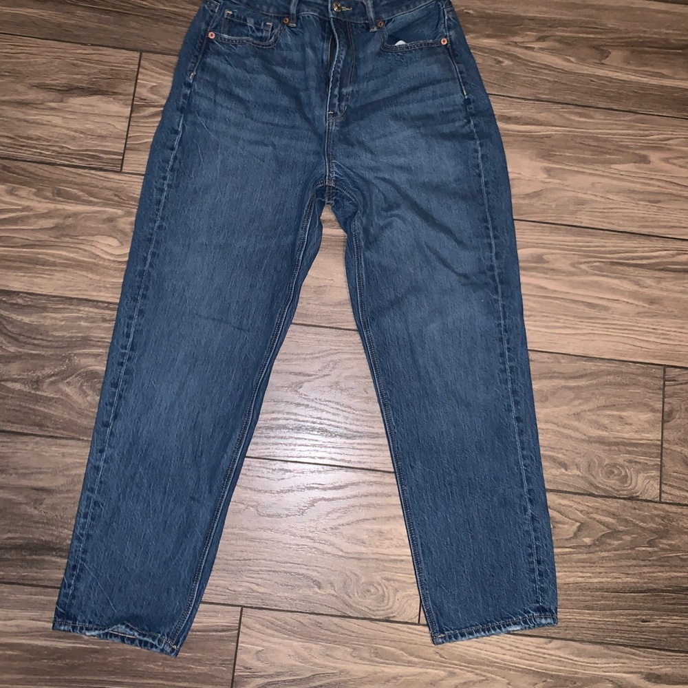 American Eagle Outfitters Blue Mom Straight Jeans